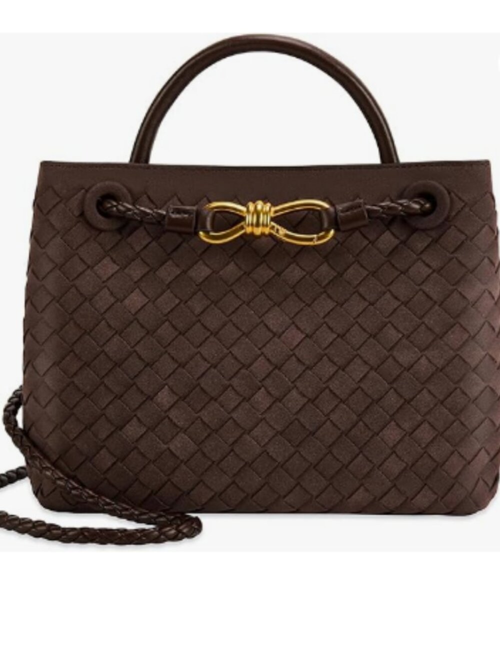 Woven Leather Tote Bag Women’s Shoulder Handbag Designer Top Handle Purse